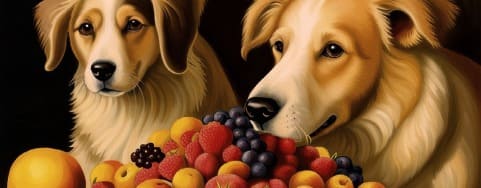 perros con frutas